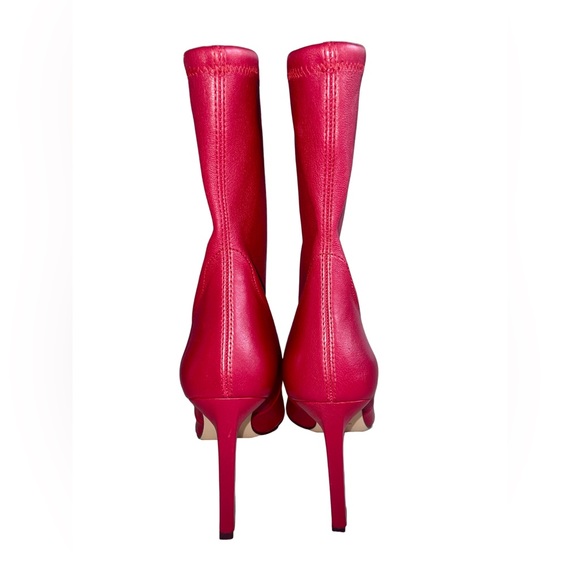 Stuart Weitzman ankle boots in dark cherry red leather - Picture 3 of 6